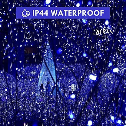 Connectable 88Ft 240LED Christmas String Lights Outdoor Indoor, Blue