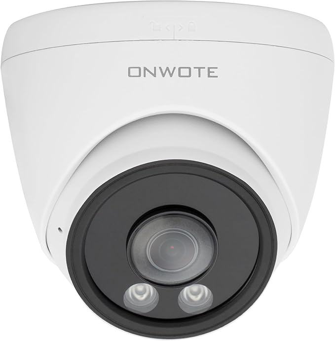 ONWOTE 156° Ultra Wide View Angle 4K 8MP PoE IP Security Camera Outdoor, AI Human Vehicle Detection, 1/2.8" Image Sensor 2.1mm Lens, Commercial Wired Camera for Business, Add-on to PoE NVR System