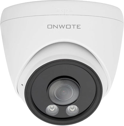 ONWOTE 156° Ultra Wide View Angle 4K 8MP PoE IP Security Camera Outdoor, AI Human Vehicle Detection, 1/2.8" Image Sensor 2.1mm Lens, Commercial Wired Camera for Business, Add-on to PoE NVR System