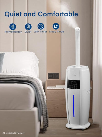 18L Humidifier Large Room, 1300mL/H Triple Mist, Up to 1500 Sq.Ft