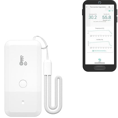 YoLink Smart Wireless Thermometer Hygrometer, Wide Temp Range for Freezer, Fridge, Green House, Pet Cage, App Alerts, Emails, Text/SMS alerts- Hub Required