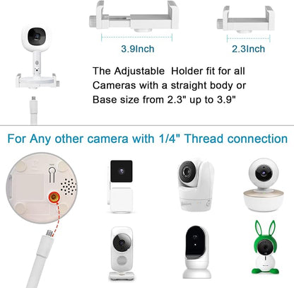 AISVAN Adjustable Height Baby Monitor Floor Stand Holder for Hellobaby HB6560/HB6550 HB65/HB66/HB248 Baby Monitor and Also Compatible with The Nanit Pro Smart Monitor & Flex Stand