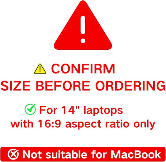 Laptop Privacy Screen 14 Inch 16:9 Aspect Ratio, Laptop Screen Privacy Shield Compatible With Lenovo Hp Dell Acer Asus Thinkpad Envy Xps, Removable Anti Glare Blue Light Computer Filter Protector