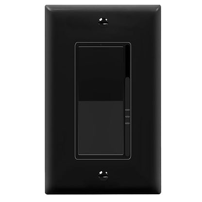 TOPGREENER 300W LED Dimmer Switch, Single Pole or 3-Way, Black, 1P
