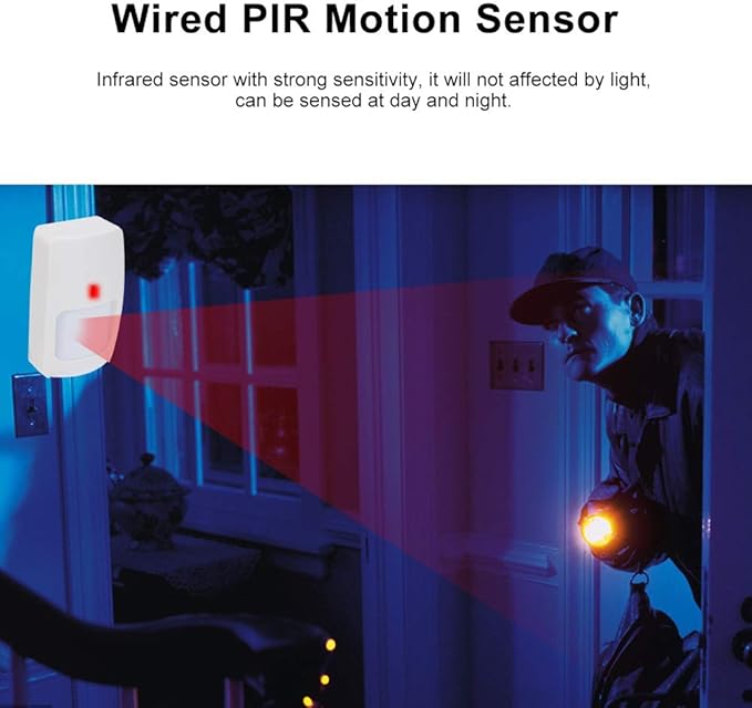 Wired Infrared Motion and Micro Detector Wall Mounted PIR Motion Sensor Pet Immunity for Home Burglar Security Alarm System