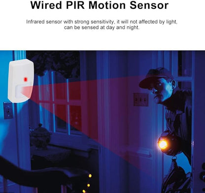 Wired Infrared Motion and Micro Detector Wall Mounted PIR Motion Sensor Pet Immunity for Home Burglar Security Alarm System
