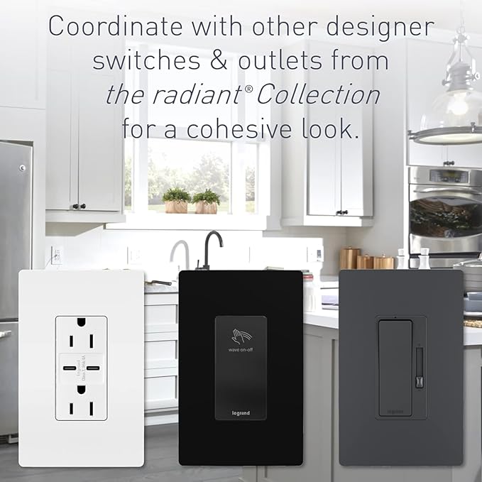 Legrand Radiant Digital Countdown Timer Switch for Lights, Auto-Off Timer Light Switch with Locator & Time Indicator, 60/40/20/10 Minute Settings, RT2DBCCV4, Dark Bronze, 1 Count