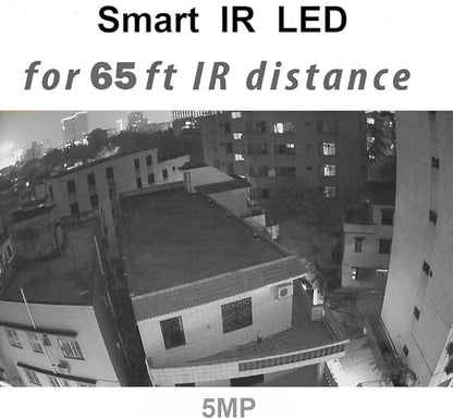 4MP Analog Coax Dome TVI CVI CCTV Surveillance Security Camera, 2.8mm 100° Wide Viewing Angle, 65ft IR Night Vision, Outdoor, Full Metal Housing, ONLY Compatible with 4MP, 5MP and 8MP DVR, Black