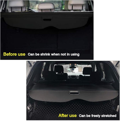 Powerty Compatible with Cargo Cover Jeep Grand Cherokee 2011-2019 2020 2021 Retractable Trunk Shielding Shade Cargo Luggage Cover No Gap (Not Fit 2021 Grand Cherokee L or 2022 Grand Cherokee)
