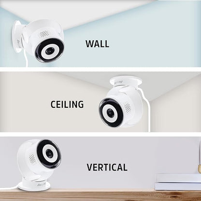 Energizer Smart Wi-Fi Indoor Camera 2-Pack with Smart Wall Tap Outlets, 1080P, Cloud/Micro-SD Card Recording, 2-Way Audio, Night Vision, Remote Access, Motion Alerts, Activity Zones, 2.4GHz Wi-Fi