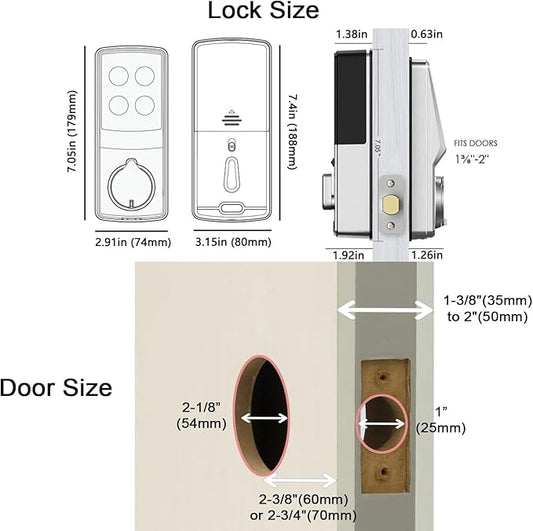Lockly Secure Plus, RFID Card Smart Lock, Keyless Entry Door Lock, Smart Locks for Front Door, PIN Genie® Keypad, 3D Biometric Fingerprint Sensor, Auto Lock Smart Door Lock