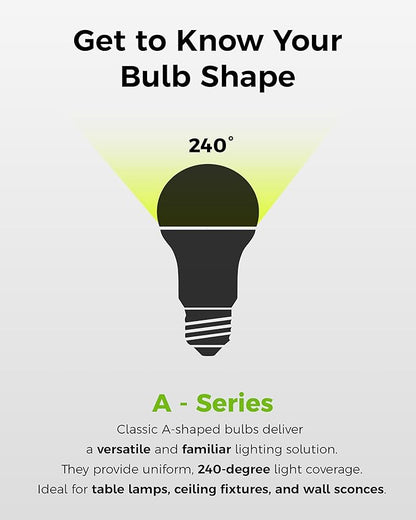 Upgraded Timer Light Bulb, 100W Equivalent A19 LED with 12/9/6/3H Auto Off or Always-On Mode, 11W 5000K Daylight, 1200LM, E26 Base, No App/WiFi Needed, Indoor Outdoor Security Light, 4 Pack