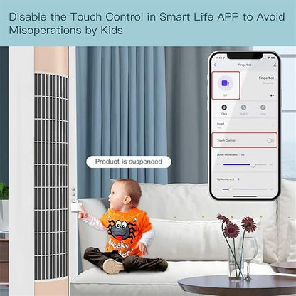 MoesGo 2nd Generation Smart Bluetooth Fingerbot Plus, Wireless Smart Light Switch Button Pusher Bot, Remote Control Smart Life Tuya App, Add Fingerbot Hub Make it Compatible Alexa and Google Home