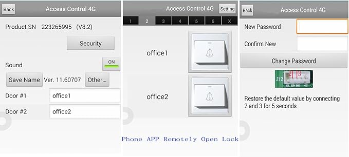 TCP/IP 4 Door Entry Access Control Panel Kit Electric Strike Fail Secure NO Mode Lock Enroll RFID USB Reader 110-240V Power Supply Box RFID Reader Phone APP remotely Open Door