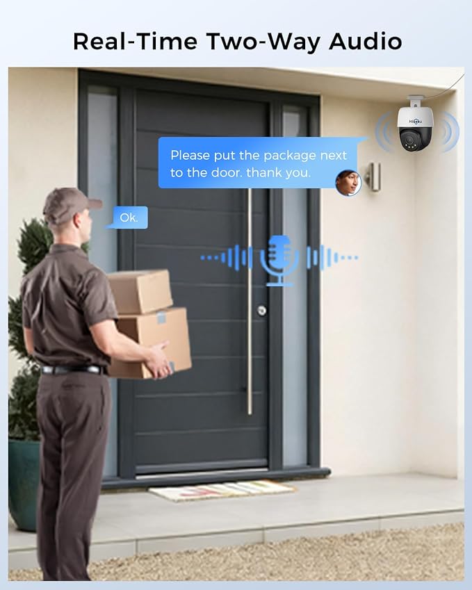 Hiseeu 6MP PoE Secuirty Camera System,2PCS 5MP PoE Wired Security Cameras