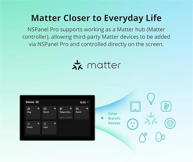 PRO 120 86 Type Smart Scene Switch Matter Hub All in 1 Integrate Home Assistant(NSPanel86PB)