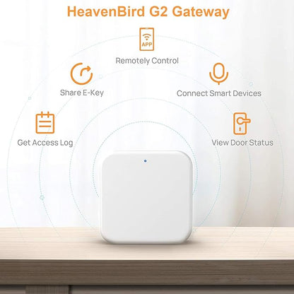 G2 Gateway for TT/DD Lock App, Gateway for Smart Door Lock with Remote Control, Only Work 2.4G Wi-Fi, Compatible with Alexa Voice Control