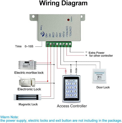 LIBO Waterproof Access Control Keypad Proximity RFID Controller, Suitable for Single Door Entry System, Support 1000 Users, Including 10pcs 125KHz RFID Keyfobs with Rainproof Cover