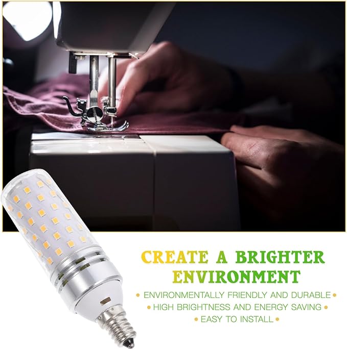 Mikikit 2pcs Led Light Bulbs Warm Replacement for Light Bulb Socket Base for Bedroom