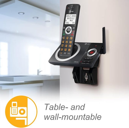 AT&T CL82519 DECT 6.0 5-Handset Cordless Phone for Home with Answering Machine, Call Blocking, Caller ID Announcer, Intercom and Long Range, Black