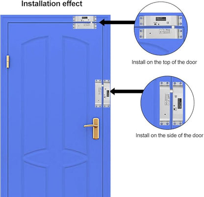Electric Drop Bolt Lock DC 12V Fail Safe NC Mode Electronic Door Lock for Access Control Security System with Time Delay