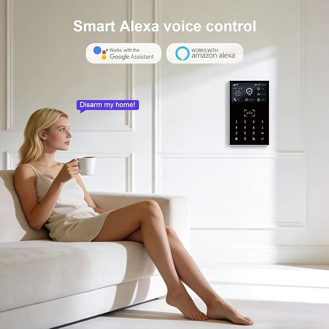 PGST 2026 Home Alarm System,120dB Alarm System with WiFi+GSM/4G & Real-Time APP Alert,Easy to Install Door/Window Motion Alarms Sensors,for Apartment,Kids Safety,Office NO Monthly Fees
