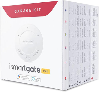 ismartgate MINI Smart Garage Opener - Universal WiFi Remote Controller Compatible with Alexa, Google Home, iPhone, Android,Door Left Open Alert, Door Security Systems. No Hub Needed.