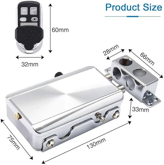 Electronic Deadbolt Door Lock, Smart Wireless Anti-Theft Home Security Keyless Deadbolt Access Control System with 4 Remote Control