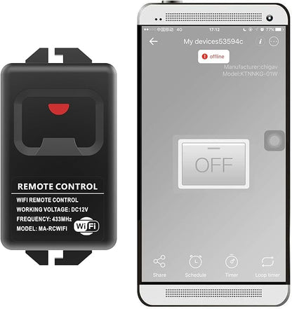 Access Control System Kit with 600lbs Holding Force Magnetic Lock Exit Button WiFi Remote & Buzzer Controlled by Smartphone