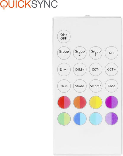 Sylvania QuickSync RGBW/Selectable White BR30 LED Light Bulb with Remote Control, No App/WiFi Required, 8.5W = 65W, Dimmable, 90 CRI, Medium Base, Frosted Finish - 4 Pack (45049)