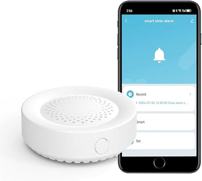 WiFi Smart Siren Alarm: 100db Sounder, App Control, Wireless Burglar Alarm, Compatible with Alexa