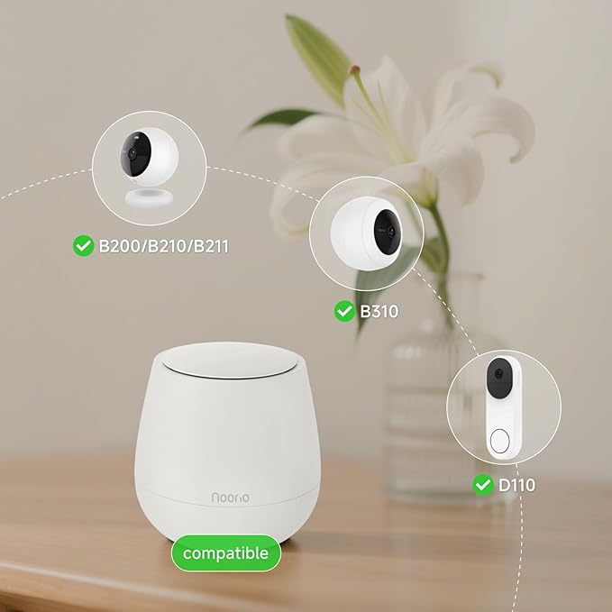 Noorio Hub, Compatible Devices (Only for Battery-Powerd Camera & Not Support B200-SE), 32G Local Storage with No Monthly Fee, Expand WiFi Coverage
