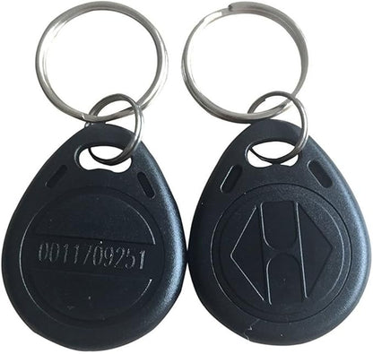 125khz RFID Smart EM ID Read Only Entry Access Keyfob Tag Token Keychain Card (100 Pack) (Black)