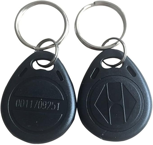 125khz RFID Smart EM ID Read Only Entry Access Keyfob Tag Token Keychain Card (100 Pack) (Black)
