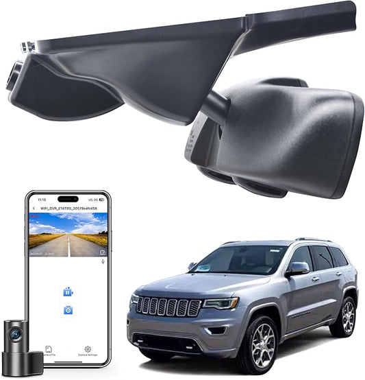 Mangoal Front 4K & Rear 1080p Dash Cam Custom Fit for Jeep Grand Cherokee 2016 2017 2018 2019 2020 2021, WK 2022 (Model C), Laredo Laredo X Overland Summit Trackhawk, OEM Look, WiFi & App,128GB Card