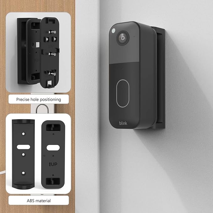 Angle Mount for Blink Video Doorbell (newest model), Doorbell Camera Holder for Blink Doorbell 2nd Gen, Wall Plate Wall Mounting Kit Bracket Corner Mount Accessory Stand for Blink Video Doorbell 2nd
