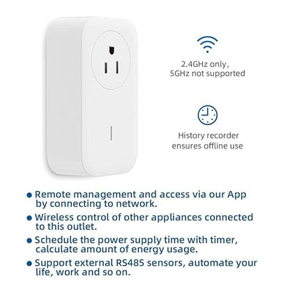 Smart Plug WiFi Remote Control Outlet Alexa & IFTTT, Energy Monitoring and Timer Function, No HUB Required, Delayed Switch Supports External Temperature Probe (SP1 WiFi & SIM)