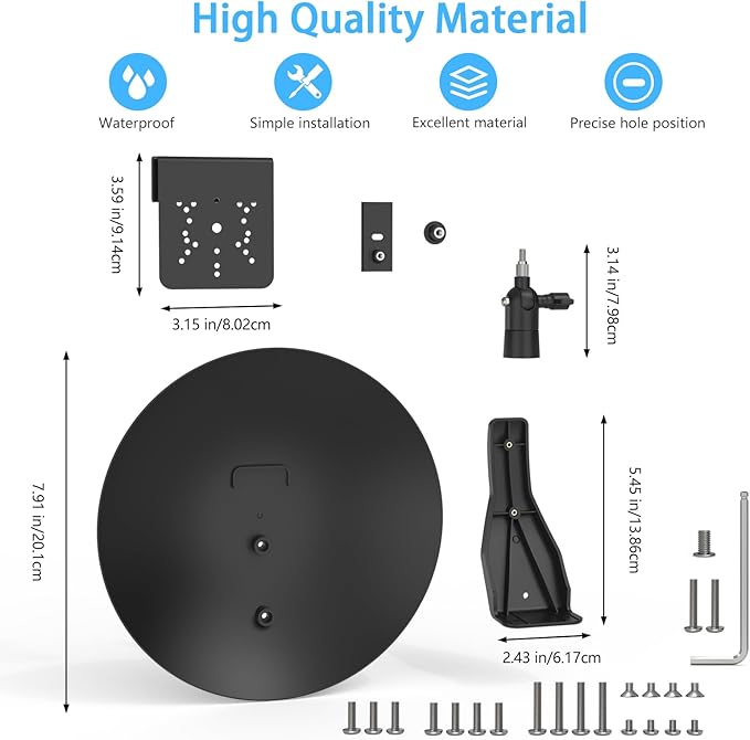 HOLACA Universal PTZ Camera Gutter Mount and Sun Rain Shade Cover for AOSU ANSQUE Eufy SEHMUA Tapo Cinnado Reolink Security Cameras, Shield Compatible with PTZ Cameras