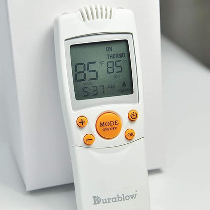 Durablow TS1003 On/Off Gas Fireplace Remote Control Kit + Thermostat + Timer with LCD Screen for Modulating Variable Flame Servo Motor Gas Valves, Replaces Wall Switch | Thermostat Control Module