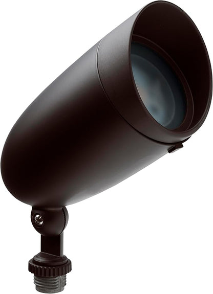 Nuvo 62/1205, LED Landscape Spotlight, Outdoor Flood Light, Bronze, 3000K | 900 lumens, Integrated 3000K LED, 50,000-hour life, Die-cast aluminum, Wet location rated