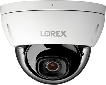 Lorex 4K IP Wired Dome Security Camera | Listen-in Audio | IK10 Vandal Proof Rating | Person and Vehicle Detection | Color Night Vision | IP67 Weatherproof | White