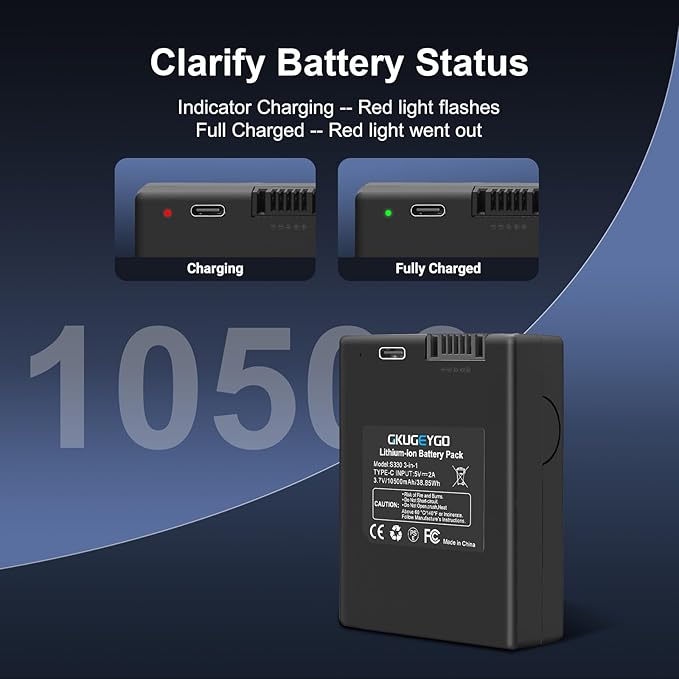 Security Rechargeable Battery for eufy S330 S230 S220 E330 Video Smart Lock 3-in-1 and Smart Drop, 10500mAh Li-ion Replacement Battery Compatible with eufy S330