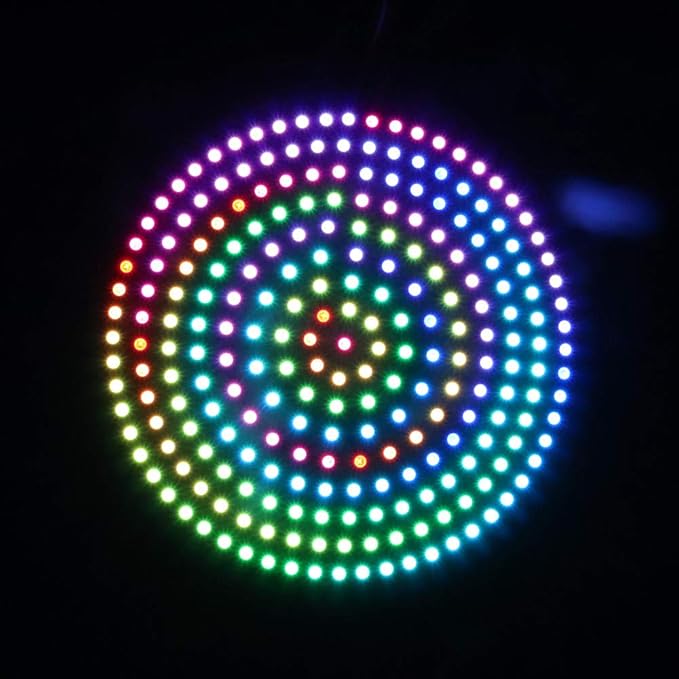 241 LEDs 9 Rings WS2812B 5050 RGB LED Ring Lamp Light Individually Addressable Full Dream Color DC5V with Mini Controller