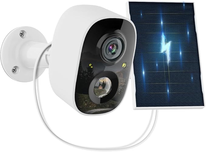 OOSSXX (100% Wire-Free) Solar Outdoor Wireless Security Camera Wi-Fi Battery Powered Cameras Video Surveillance