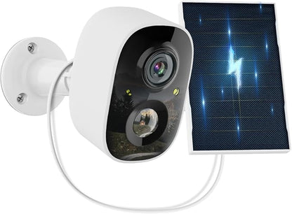 OOSSXX (100% Wire-Free) Solar Outdoor Wireless Security Camera Wi-Fi Battery Powered Cameras Video Surveillance