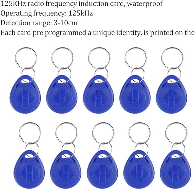 Door Entry System with Waterproof Access Control Keypad Power Supply DC 12V,Door Lock Release Switch,Electric Lock and 125KHZ RFID Key Fobs Electric Bolt Lock