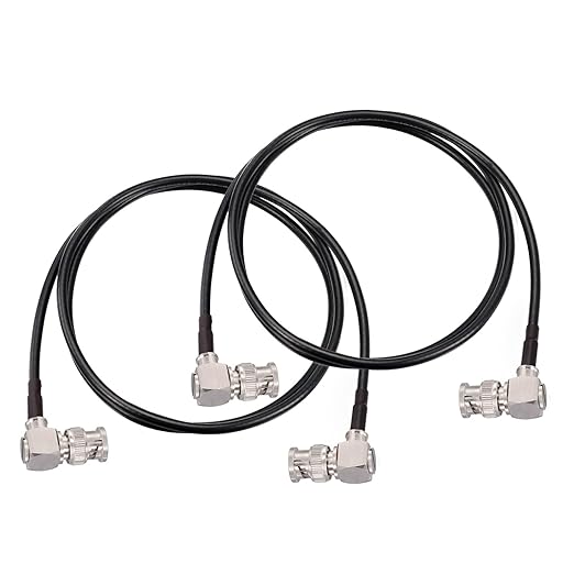 Superbat 3G/6G/12G SDI Cable 3ft BNC Cable 75 Ohm Thin Precision SDI Video Cable Right Angle Supports HD-SDI/3G-SDI/4K/8K Monitor Surveillance Camera CCTV System
