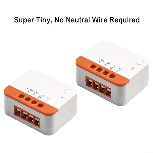 for SONOFF ZBMINI-L2 for ZIGBEE 3.0 Smart Switch Two-Way Relay Module No Neutral Wire Required Voice Control Timer Scene for DIY Home Automation 100-240V(2PCS.)