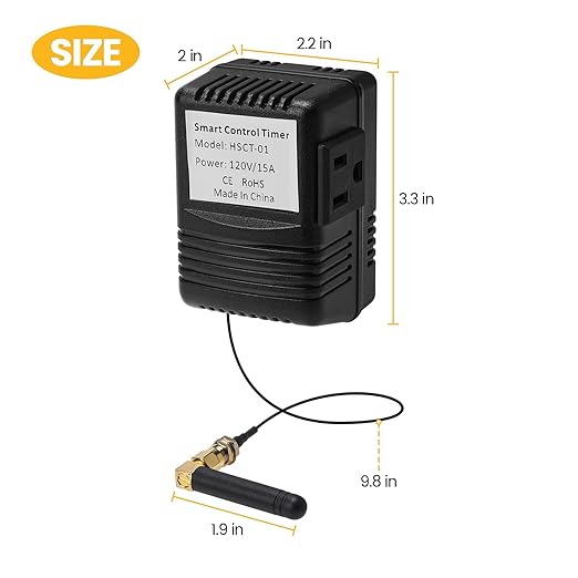 WiFi Smart Socket Timer for Low Voltage Landscape Lighting, App & Voice Control with Alexa/Google, 4 Smart Modes, 2.4GHz Wi-Fi, Easy to Install