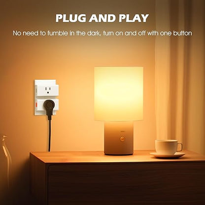SURNICE Mini Remote Control Outlet Plug, 15A Wireless Light Switch Plug for Household Appliances, Up to 260 FT Long Range, 5 Outlets + 2 Remotes